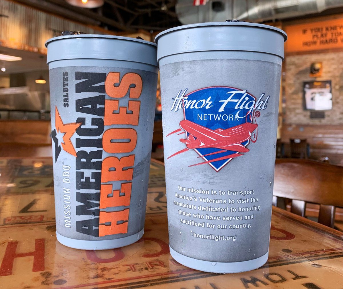 HONOR FLIGHT NETWORK CUPS @HonorFlightNet transports America's veterans to visit Our Nation's memorials in Washington, DC dedicated to their service and sacrifices. Every Honor Flight Network American Heroes Cup purchase helps honor veterans through this vital charity.