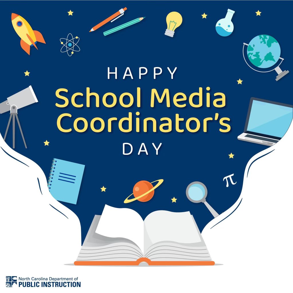 Happy School Media Coordinators Day! We appreciate our Media Coordinator, Ms. Carrington. Thank you for all you do as we fuel the love of literacy at Bolton!