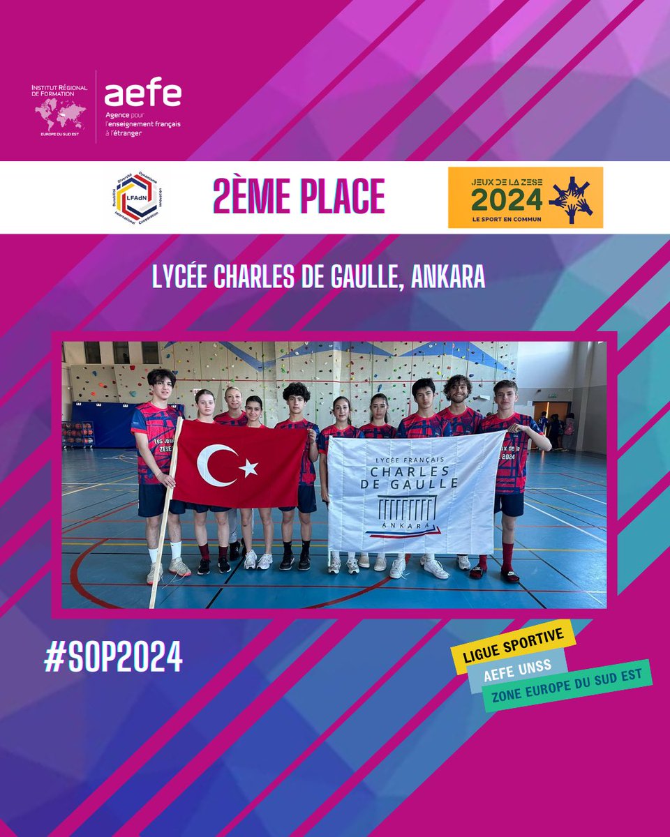 ZESE_AEFE_UNSS's tweet photo. 🏆 Palmarès - Jeux de la ZESE 2024

👏 Clap de fin pour cette 2ème édition des Jeux de la ZESE au @AdnLycee. 

🥇🥈🥉 Un grand bravo à tous les participants et aux grands vainqueurs! 

Mention spéciale au @LotiLycee pour les trophées éco-responsables!

#AEFEsport #SOP2024 https://t.co/B428ikCQxc