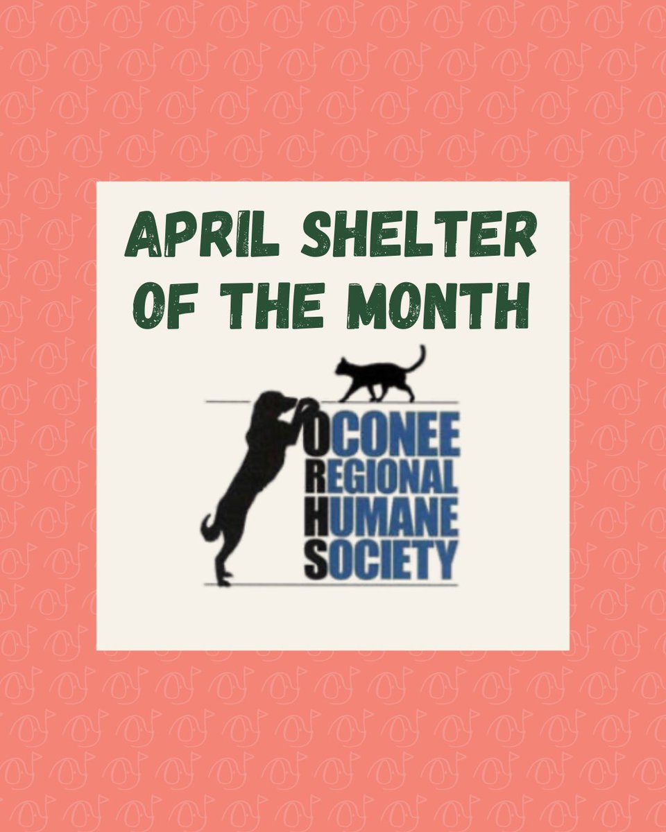 Our April shelter of the month, powered by @petsense :Oconee Regional Humane Society. Only an hour away from @themasters, we knew this shelter was the PAWfect pick for April! ORHS improves the community & lives of animals through outreach, education & services accessible to all!