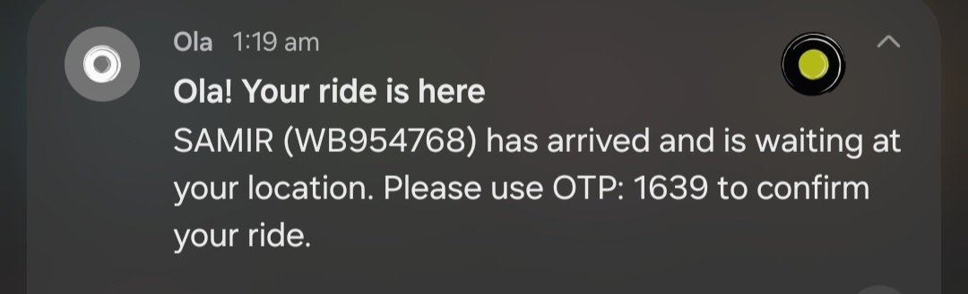 aniketdirection's tweet photo. Dear, @Olacabs what is this in the middle of the night? Neither I booked a cab nor I have any intention to get out of my home this late! Who are you sending all of a sudden? https://t.co/asEGnrqZoN