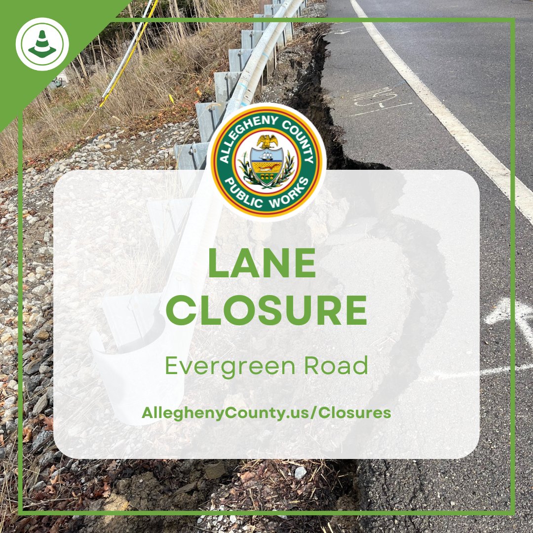 The southbound lane on part of Evergreen Road between Tally Drive and Evergreen Community Park in Ross is closed due to a landslide that has undermined part of the road. The northbound lane remains open to traffic, and Public Works engineers have determined it is safe for…