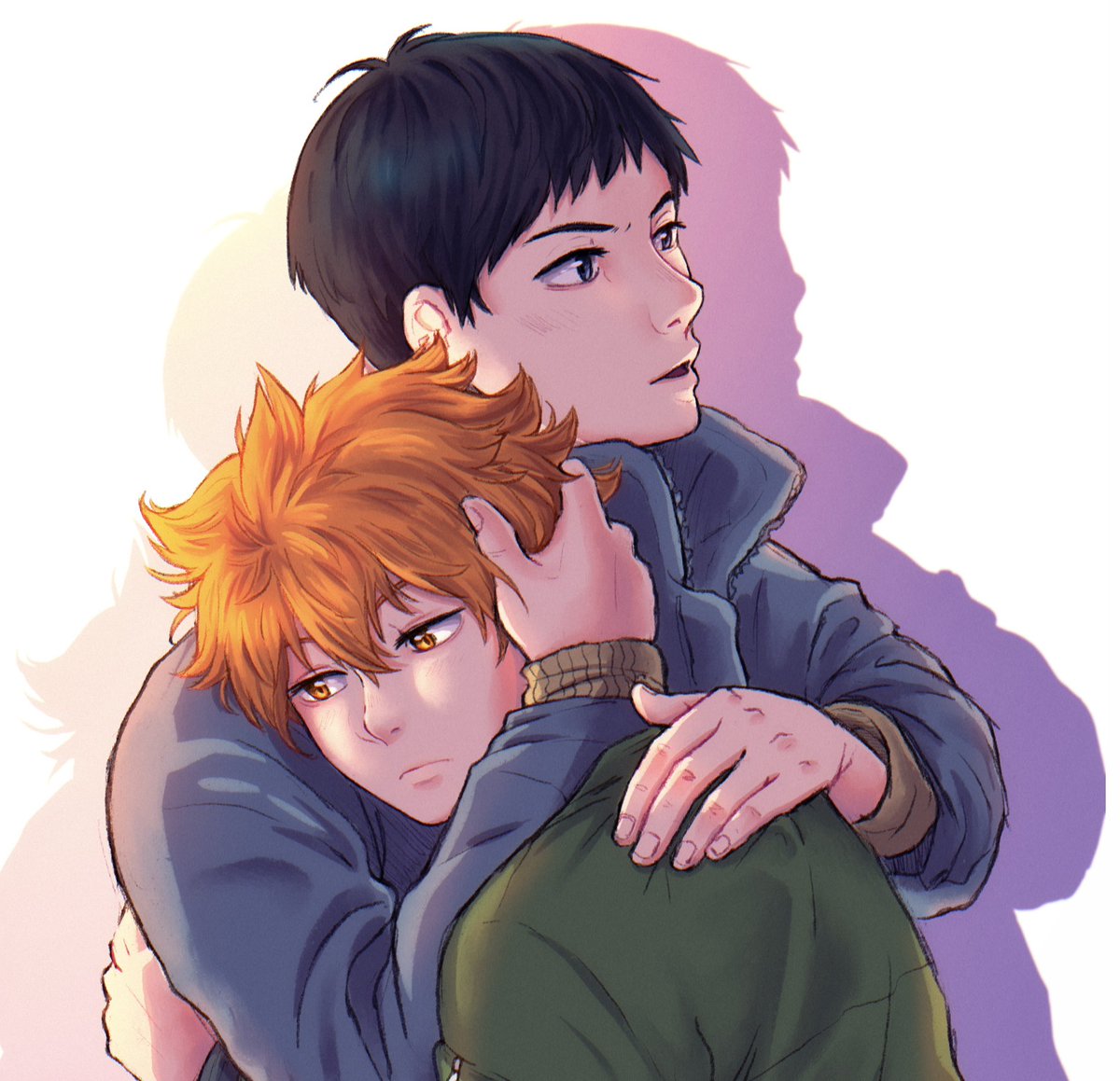 A sad hug ;-; #kagehina