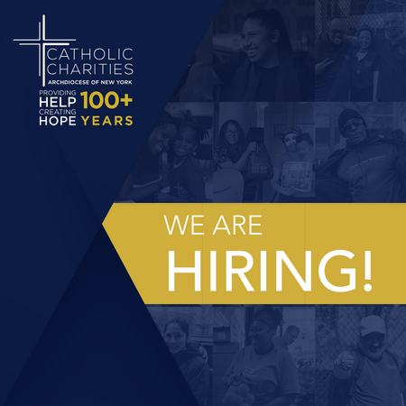 CathCharitiesNY's tweet image. We are #hiring! If you are interested in helping us to #providehelp and #createhope check out our open jobs at bit.ly/3TIEzo5. By joining Catholic Charities New York, you create a lasting impact on the lives of countless individuals and families.

#CatholicCharitiesNY