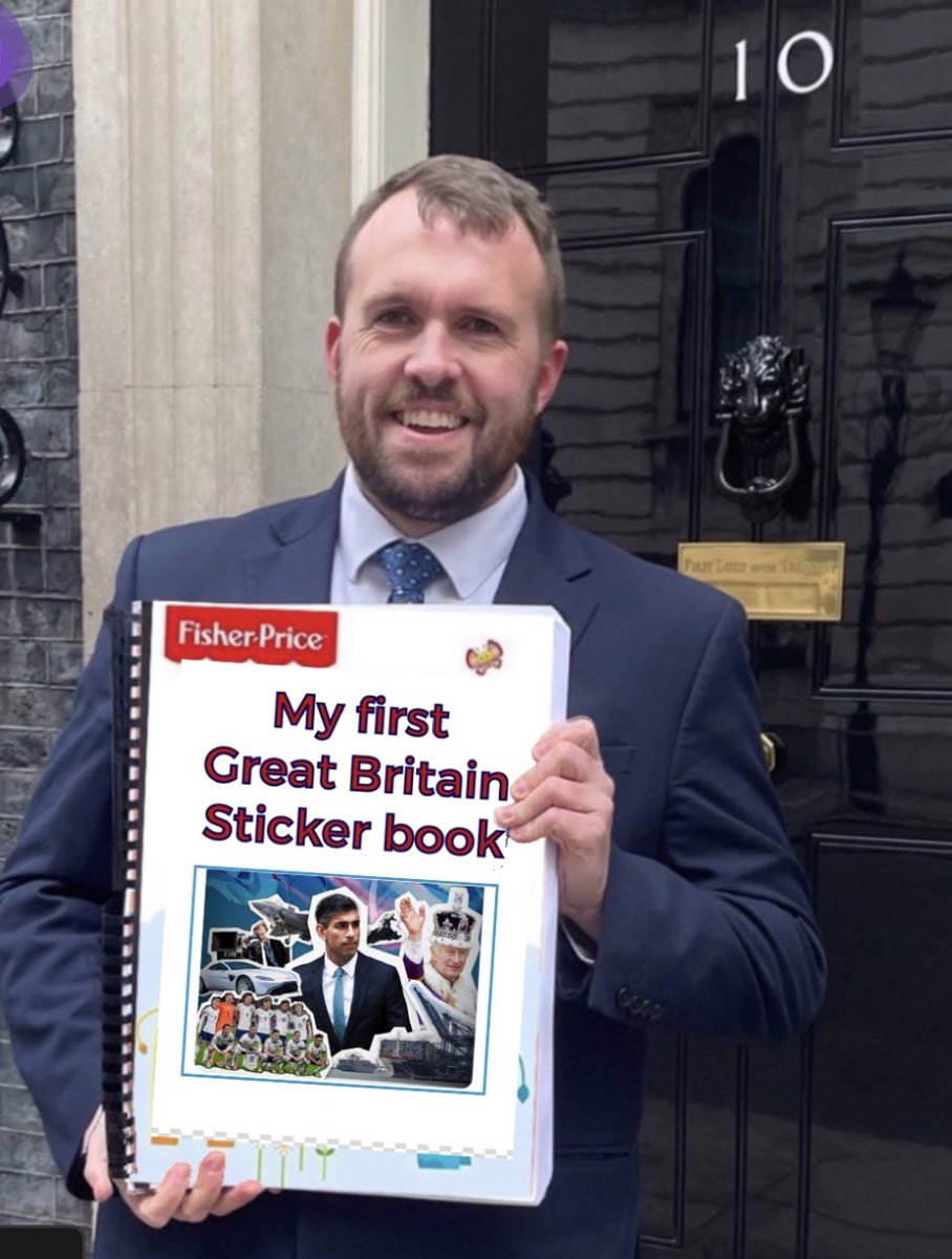 Deputy Chairmanning day I’ve lost count. First official task design a poster using my sticker book. I think Sunak liked it #GullisOut #ToriesOut637 #ToryChaos #Sunakered #GTTONow