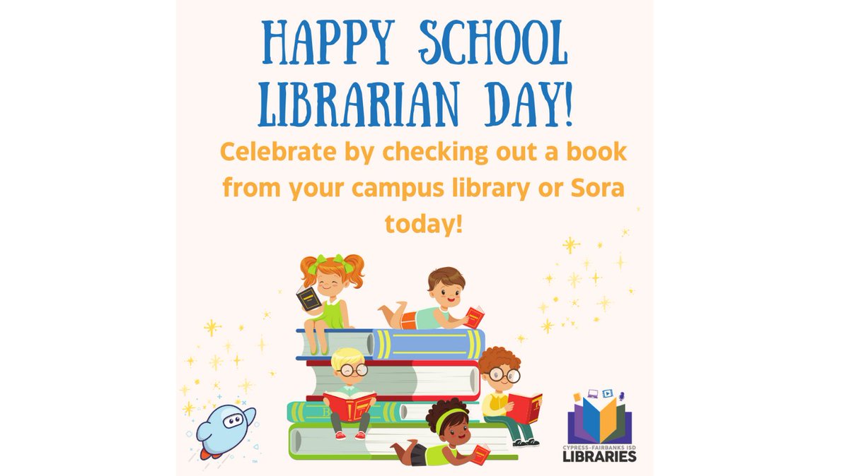 Be sure to access the library today either in person or digitally. It makes all librarians happy to see students using the materials they select for their community. @CyFairLibraries @TippsElementary @FeliciaWT