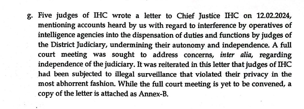 1. It is mentioned in the letter. 2. The midnight trials at Adiala happened in Feb 2024. Or was that just suddenly all trial court judges developing a different work ethic for only one accused?