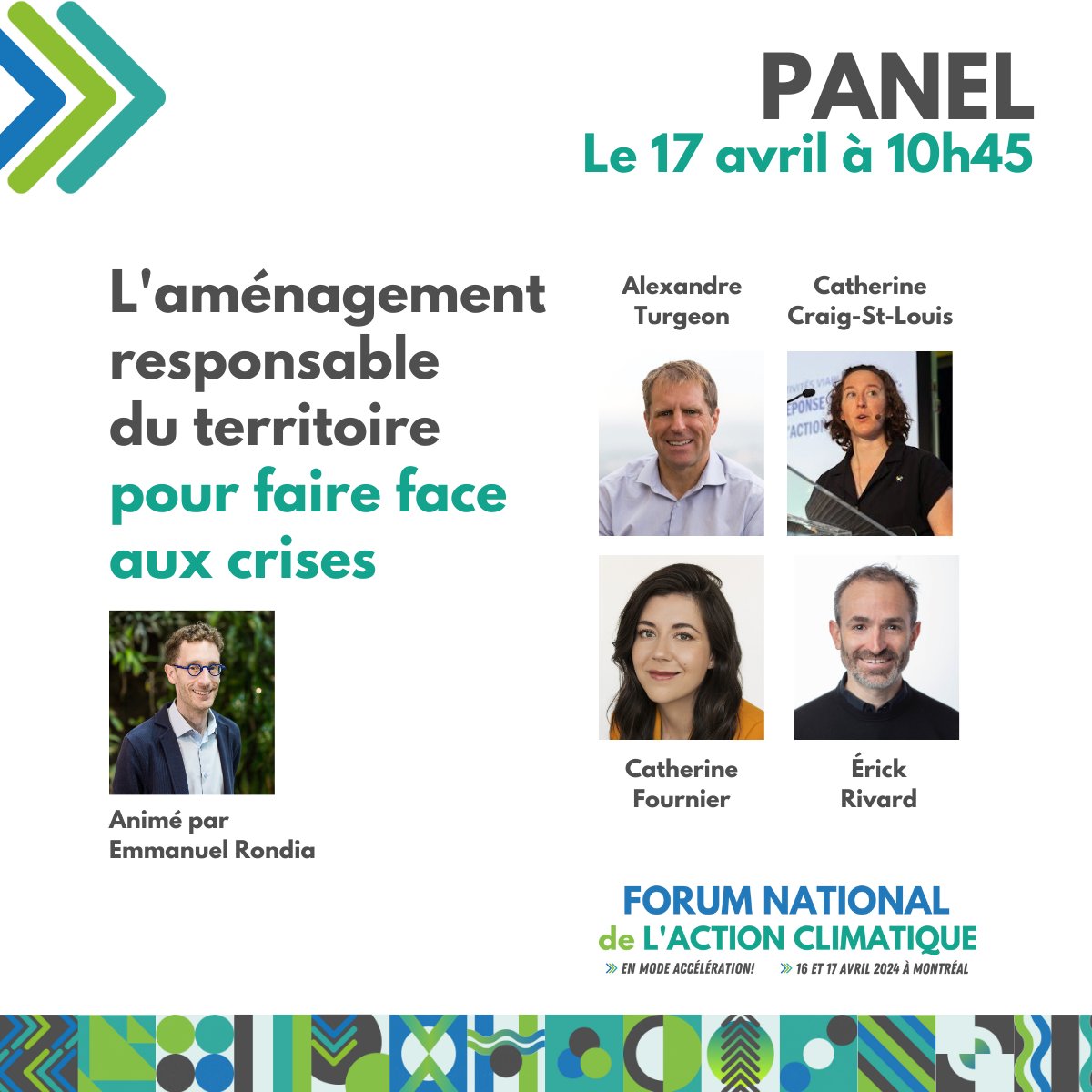 L’#aménagement du #territoire constitue la clé afin de rendre nos milieux de vie plus résilients face aux multiples crises actuelles 🏘🛣 📅 Le 17 avril à 10h45, participez à notre panel organisé dans le cadre du #FNAC2024! 👉 Détails et inscriptions : rncreq.org/fnac2024/