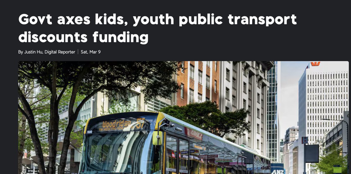 Our government is hell-bent on creating a transport culture war. They bend over backwards to make driving cheaper because 'cost of living.' Then, defund public transport and axe programmes that make transit affordable for families that are also barely making ends meet. Shameful.