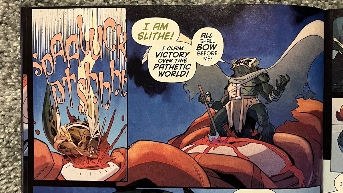 Kneel before Slithe! My favorite panel from ThunderCats #2. 👑 @DynamiteComics @DeclanShalvey @Drew_Moss