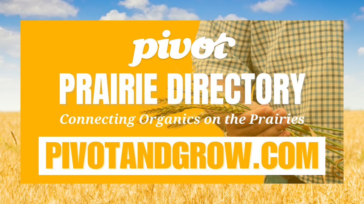 Boost your business's success with increased visibility! Update or create your listing on the pivot Prairie Directory today - it's free! Check it out at: pivotandgrow.com/resources/ #organicfarming