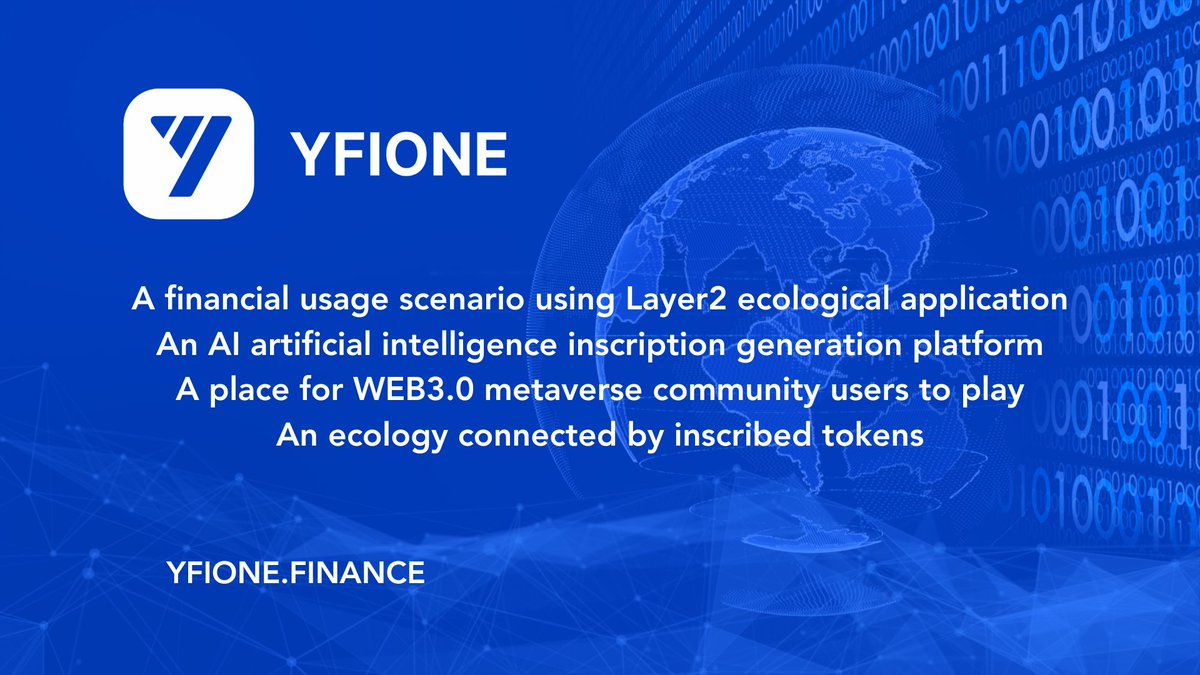 Dear community❤️ Our team is working hard to add more functionality and more utilities to the YFO ecosystem! Get ready!✅ yfione.finance/farm yfione.finance/swap yfione.finance/inscription yfione.finance/liquidity yfione.finance/nft About YFO:👉docs.yfione.finance
