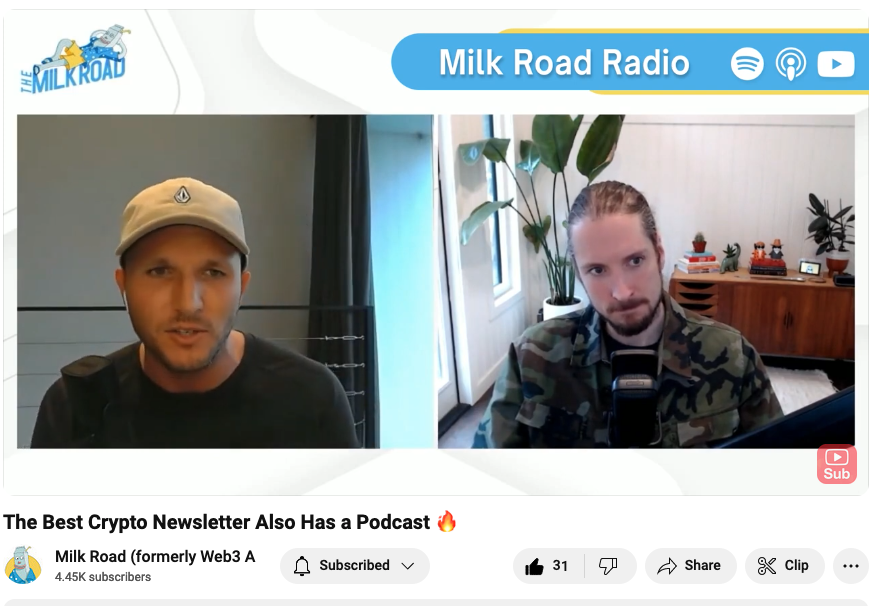 greenpimp's tweet photo. No one cries over this spilled milk. Liquid Gold. @MilkRoadDaily https://t.co/LdjVxOWRxq