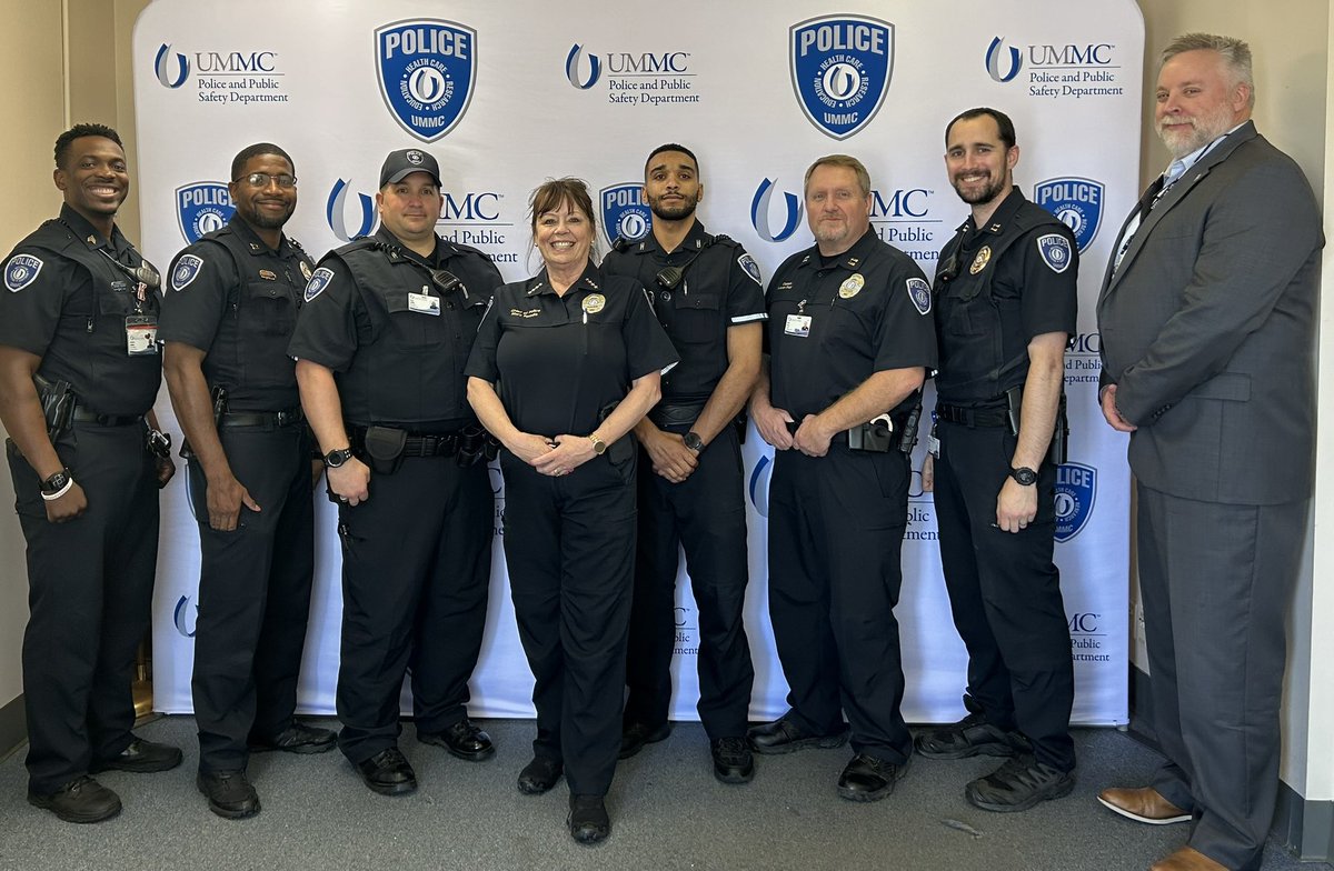 Welcome to the team, Officer Griffin (L) and Officer Hager (R)! We are excited to have you on the streets here at UMMC! #NewOfficers #TeamGrowth