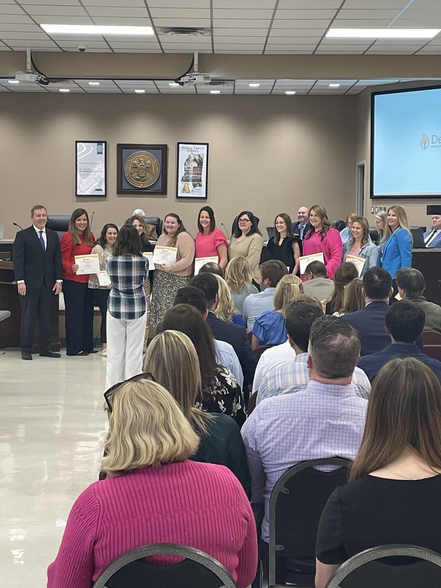 One of our very own, Ms. Kaleigh Davis, was recognized today at the DCS board meeting for being a part of the Aspiring Teacher Leaders. #theplacetOBe #OBPride #TeamDCS