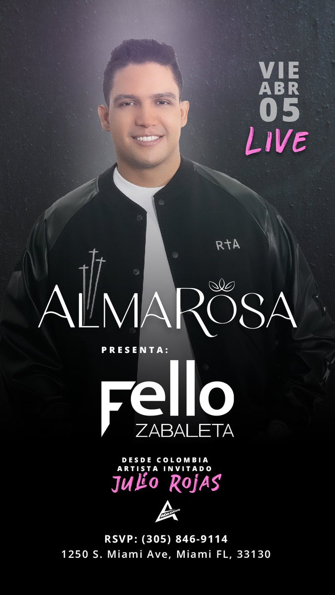 Mañana desde #BRICKELL 🇺🇸 #MIAMI #Fl Una parranda diferente desde @AlmaRosabrickell 

Descubre el porque 🤫