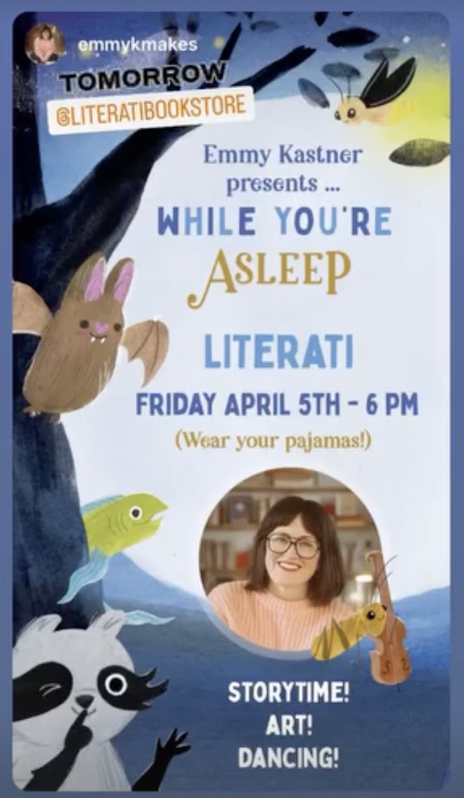 Tomorrow evening story time! Bring the PJs!