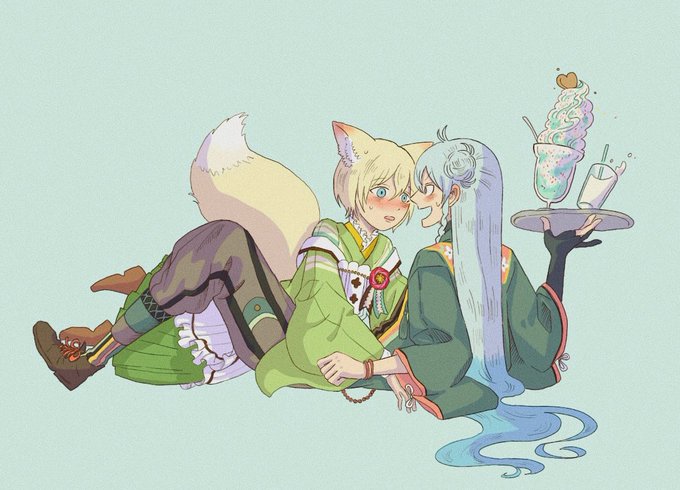 「fox boy holding」 illustration images(Latest)