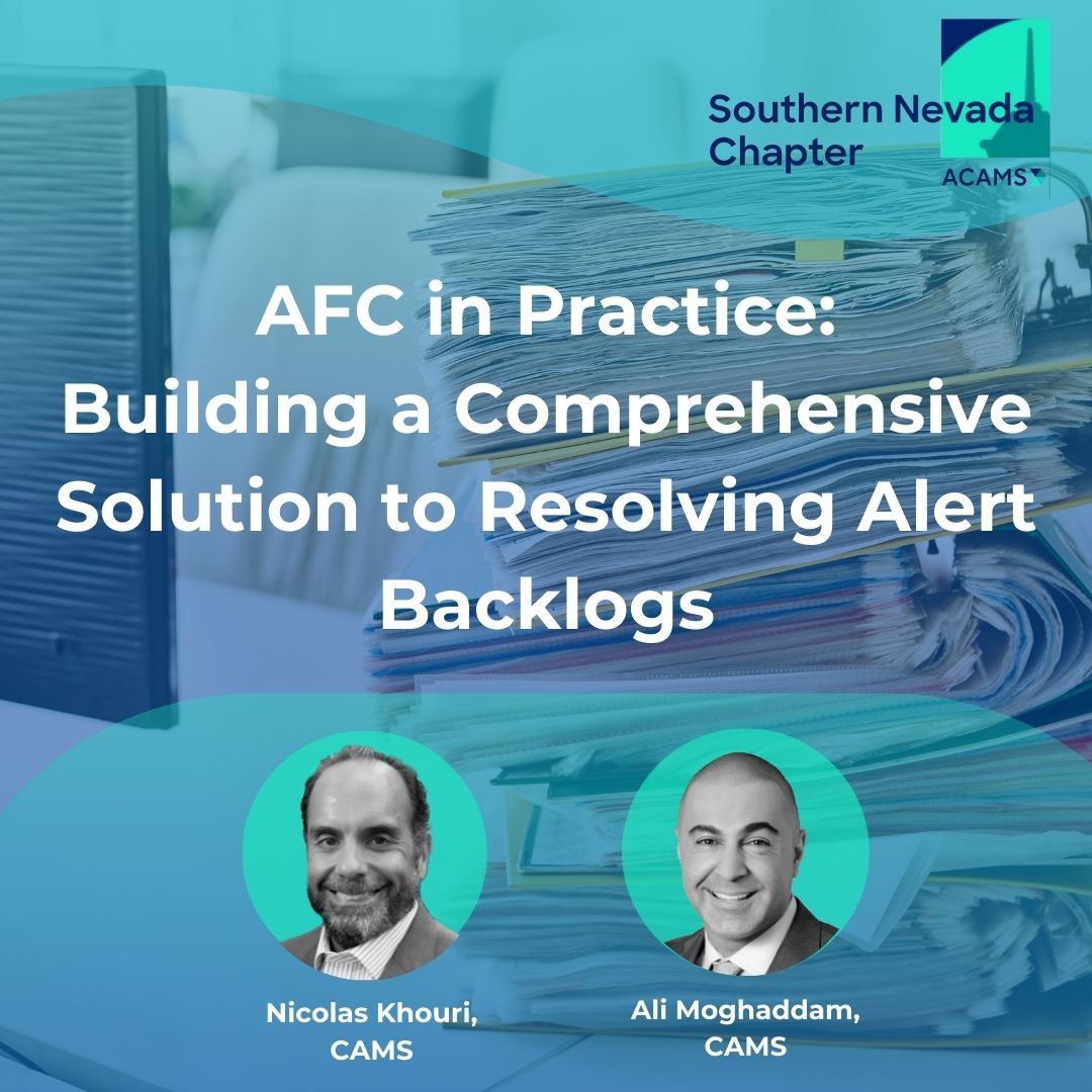 Earn 2 credits at the next #AFC in Practice where ACAMS tackles alert backlogs. 

📅 April 5, 2024
🕒 9AM PT
🌐 Webinar  

Sign up → i.mtr.cool/thpweojrso 

#AML #ACAMS #ACAMSNV #financialcrime