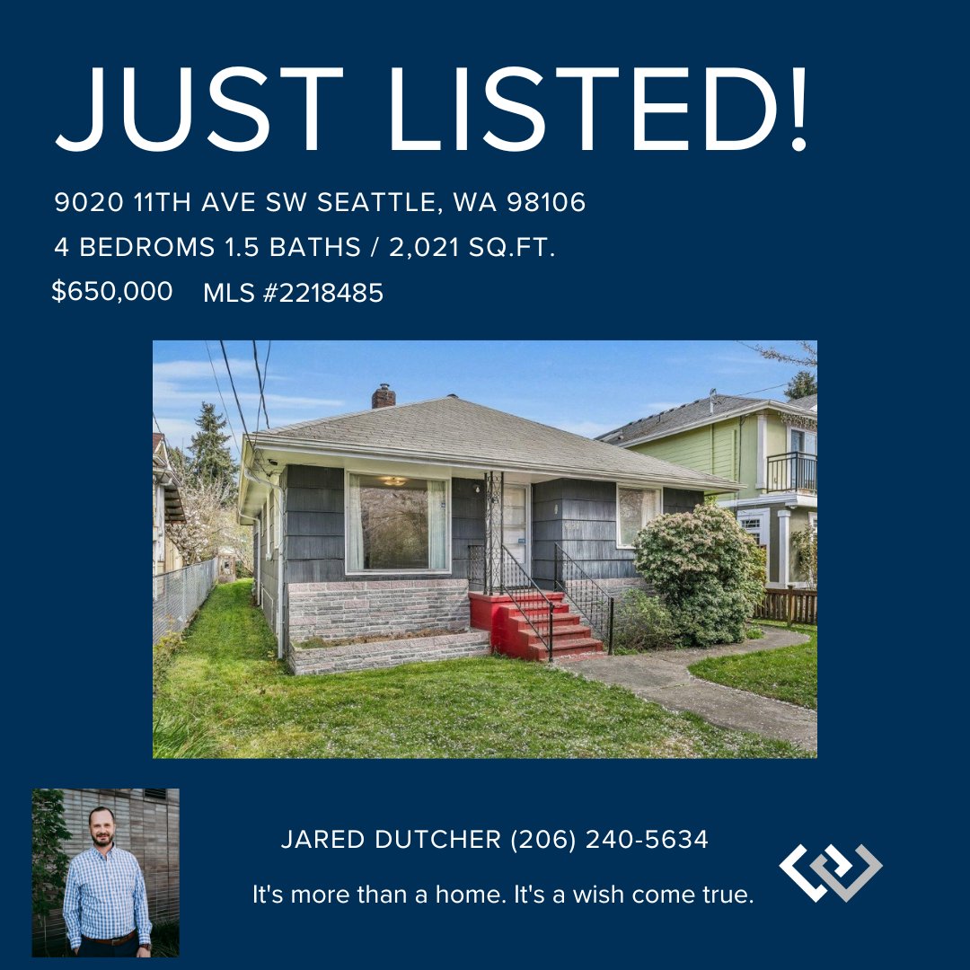 Just listed! 🎉🏡Come check out this home in Highland Park!
bit.ly/49rIU4G 
#justlisted #windermereburien #allinforyou #forsale #windermererealestate #windermere #seattlerealestate #washingtonrealestate #seattlewa #westseattlerealestate