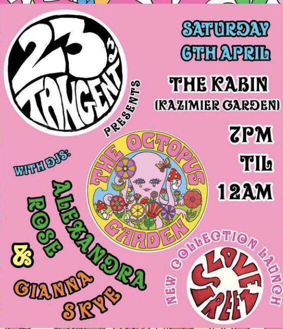 This Saturday Alex will be djing at her 23rd Tangent Club Night in Liverpool! Get along for a selection of 1960s Garage and Psych flavours… Expect to see some of these on our Curated playlist open.spotify.com/playlist/2WxpG…