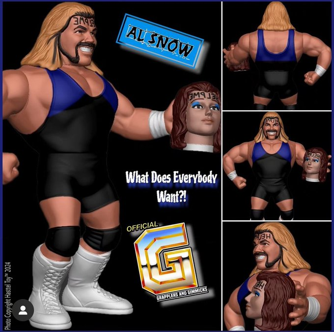 Officially Licensed @TheRealAlSnow figure! We made every effort to ensure this would be one of the most accurate Al Snow & Head figures to hit the market! With much more to come!! #WhatDoesEveryBodyWant #GG