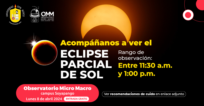 ommudb's tweet photo. ¡Eclipse parcial de sol🤩!

Vivamos juntos este fenómeno astronómico ☀️🌕 desde nuestro Observatorio.

Para tener una mejor experiencia te invitamos a ver las siguientes medidas de seguridad para disfrutar nuestra observación 😎: https://t.co/0abIRJg1ZP

Te esperamos 😃 https://t.co/oucQMB9DYU