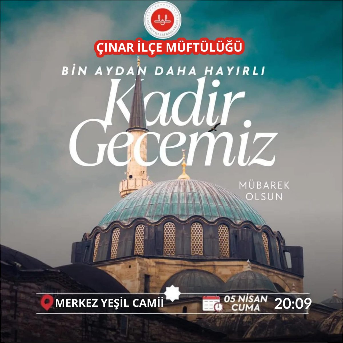 ÇINAR İLÇE MÜFTÜLÜĞÜ (@cinarmuftuluk) on Twitter photo 
