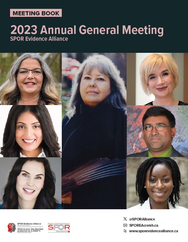 The Evidence Alliance 2023 Annual General Meeting book is now available! The book covers SPOR EA key updates, as well as sessions on trauma-informed approaches, and best practices for engaging communities experiencing health inequities. Access it here: sporevidencealliance.ca/wp-content/upl…