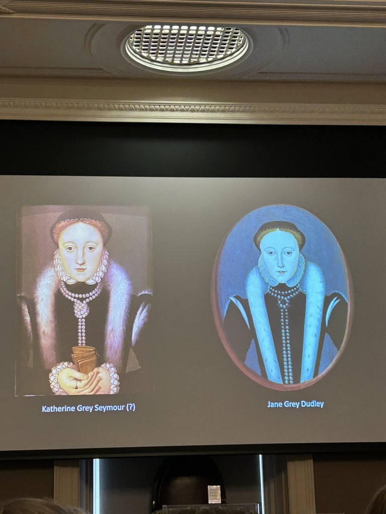 Enjoyed the lecture on Portraits of Lady Jane Grey @SocAntiquaries - ironically under the watchful gaze of Mary Tudor, don’t think she would be amused !