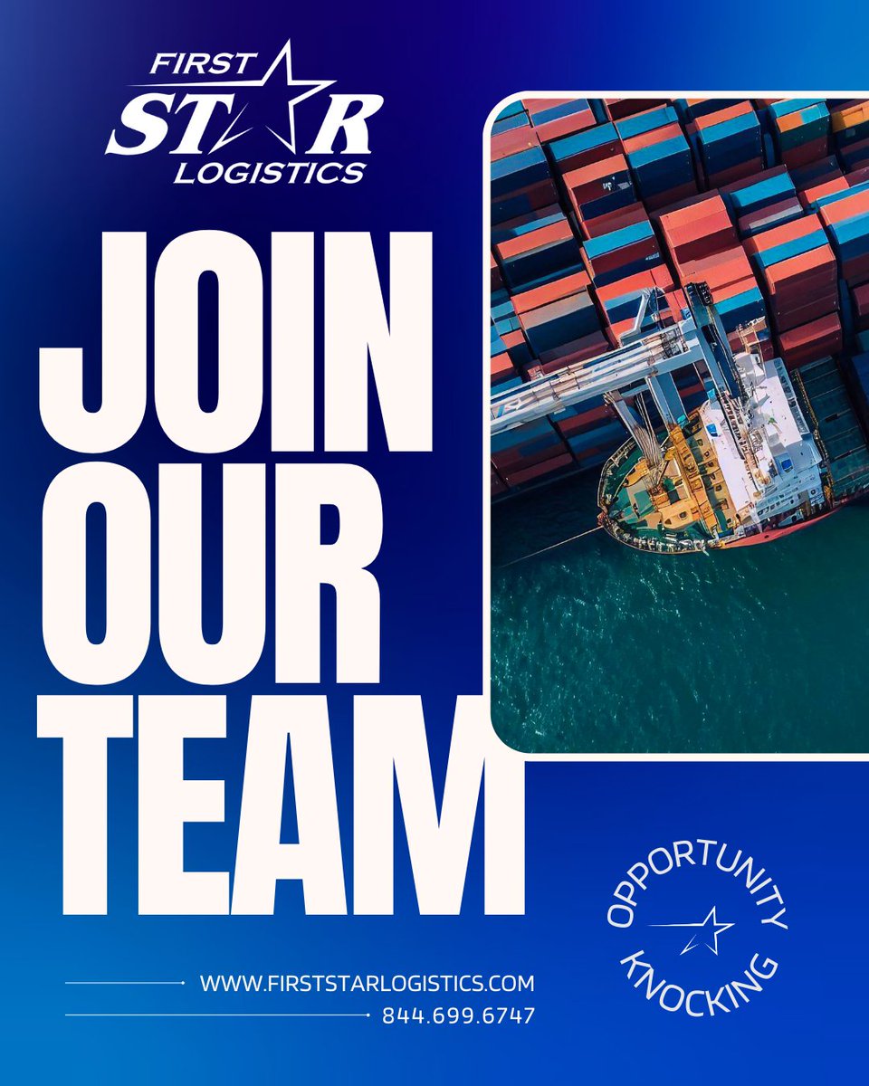 We are always looking for driven freight agents to join our team! Build your future of success with First Star Logistics today at firststarlogistics.com/careers ⭐️📲