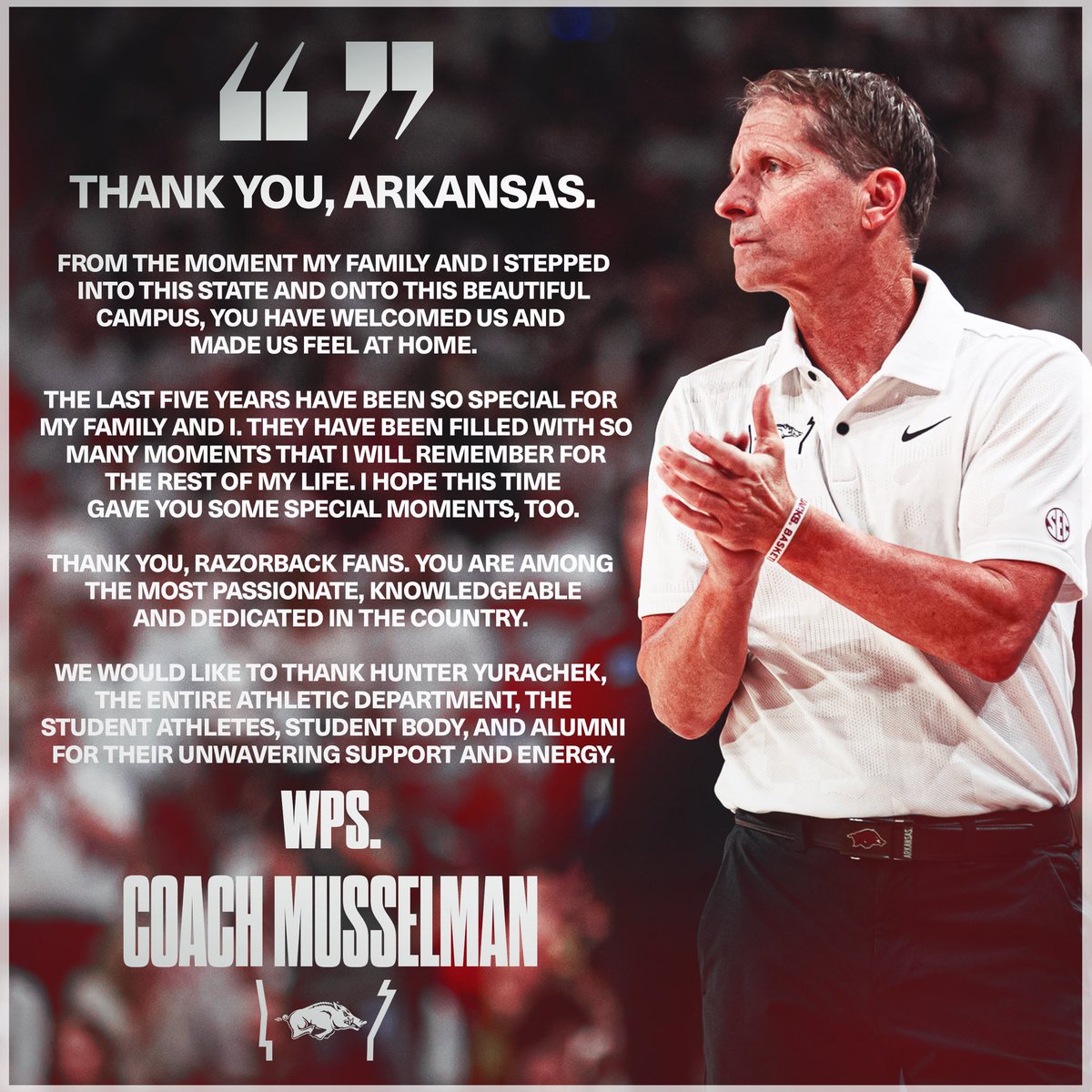 Thank you, Arkansas. #WPS