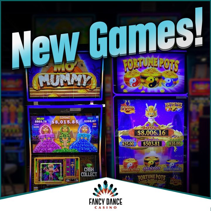 Check out our #newest #games just installed last week! 🎰

Come out & play #MoMummy & #FortunePots & #win big! 💰

#fancydance #fancydancecasino #casino #bestslots #fancy #fortune #gaming #getfancy #newgames #newslots #playandwin #ponca #slot #slots #stayfancy #wherewinnersdance