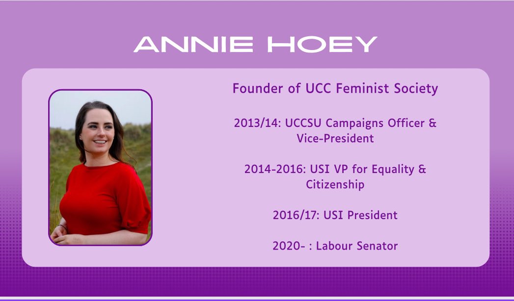 Delighted to announce that we’re awarding an Honorary Life Membership to former Feminist Society founding member @hoeyannie (we’re sorry you’re finding out this way💜)