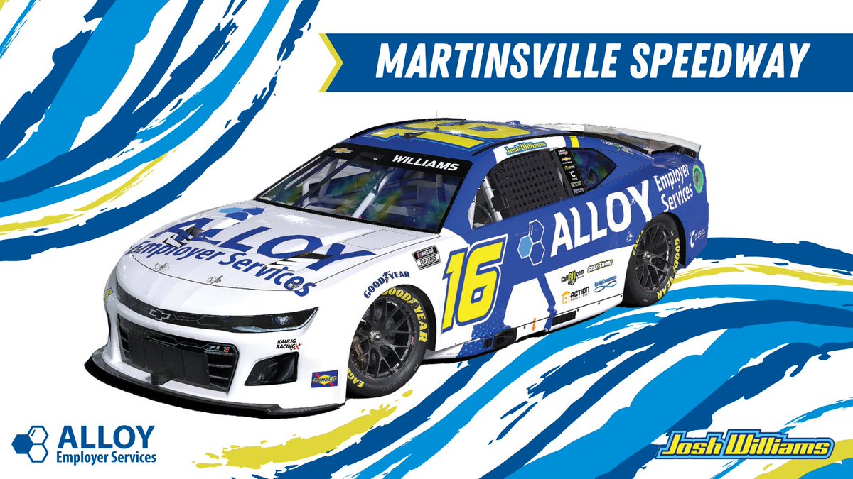 🎨 We're back on the No. 16 @KauligRacing Chevrolet on Sunday! 

Don't miss @Josh6williams back in the @NASCAR Cup Series at @MartinsvilleSwy. 

#StrongerByDesign | #MVSCookOut400