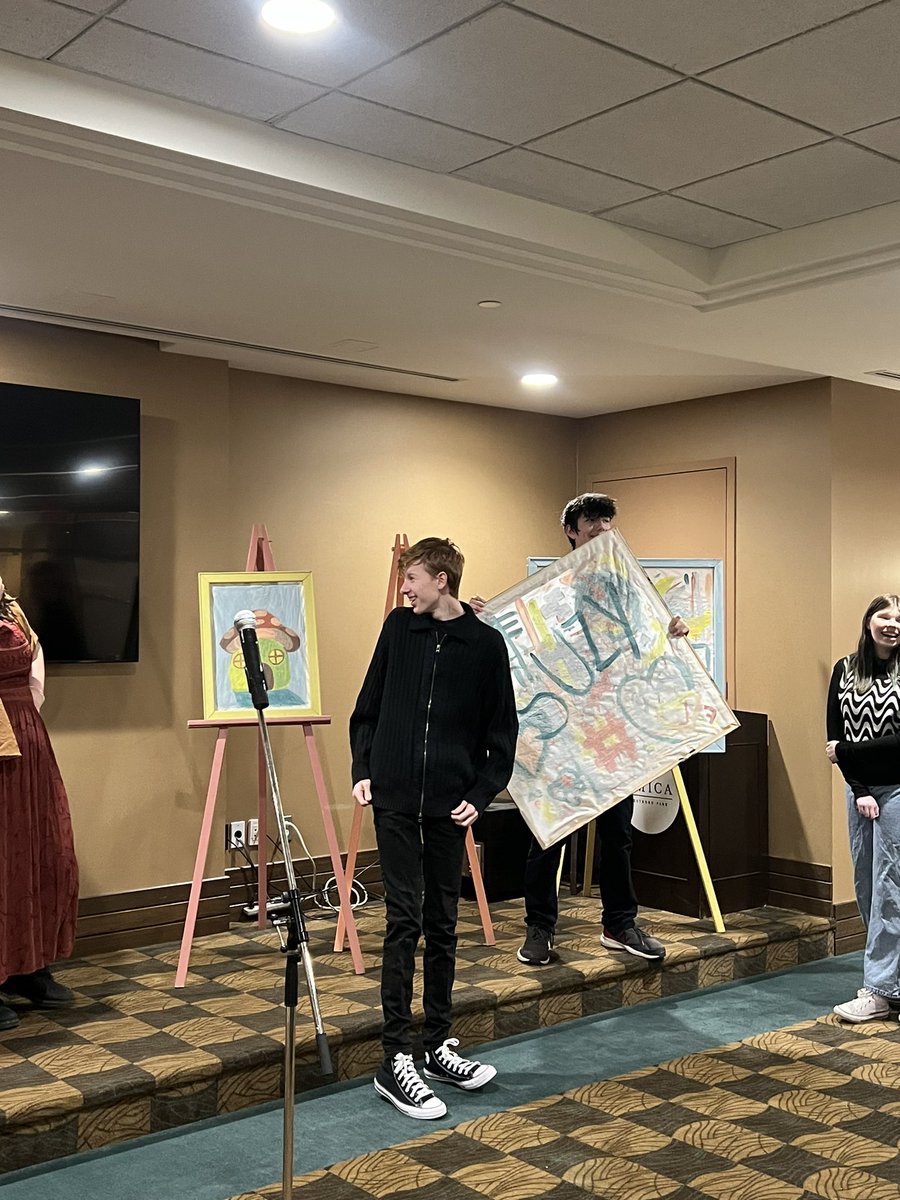 The drama crew from <a href="/NotreDameOCSB/">Notre Dame High School</a> visited a local retirement home today to put on a mini performance! So proud of these students and their commitment to community building💗 <a href="/ocsbArts/">OCSB Arts</a>