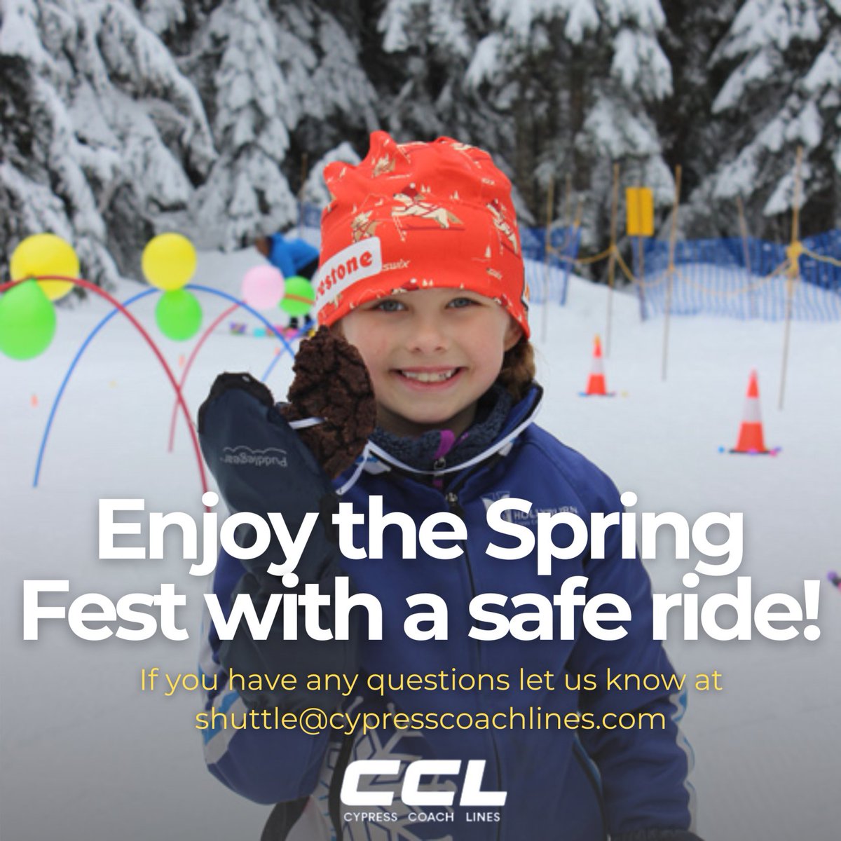 Join us for the Spring Fest on April 7th! Book your tickets with #CypressCoachLines and get ready to have fun🌸🥳

 BOOK ONLINE TODAY! bit.ly/3Inqoyw

#cypressmountain #trip #hiking #vancouvertourism #tourism #vancity #bus #bustrip #vancouver #travelsafe #relax #nature