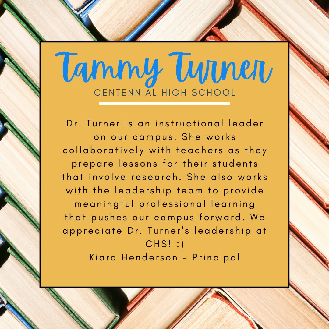 Dr. Turner! Happy #NationalSchoolLibrarianDay! You are an amazing librarian and we are so grateful for you! @Cen10titans @TammyTurner03 #FISDelevate