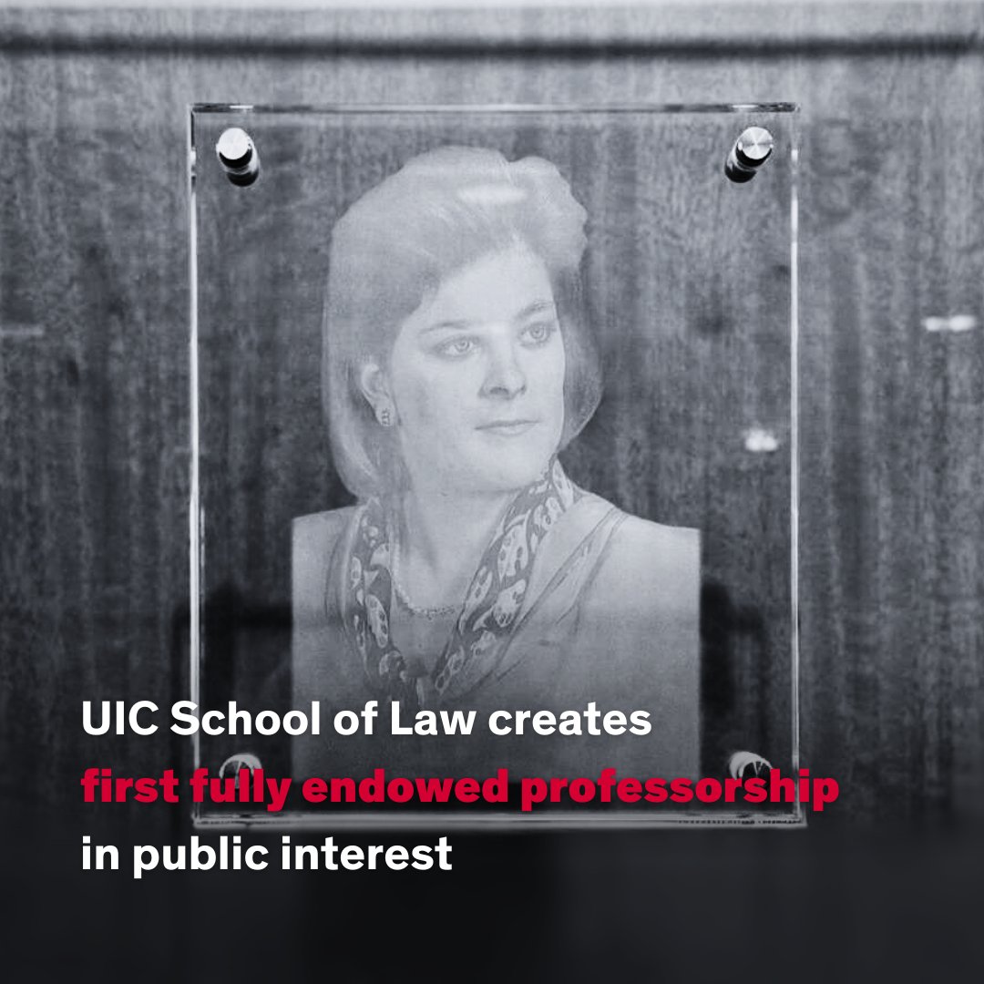 Nearly three decades after Lucy Sprague's murder, her legacy lives on through a professorship in public interest at UIC's School of Law. Read more: loom.ly/M5LEuFM #UICLaw #UICProud #UICAlumni #LawStudents #UIC #LawStudent #SchoolofLaw