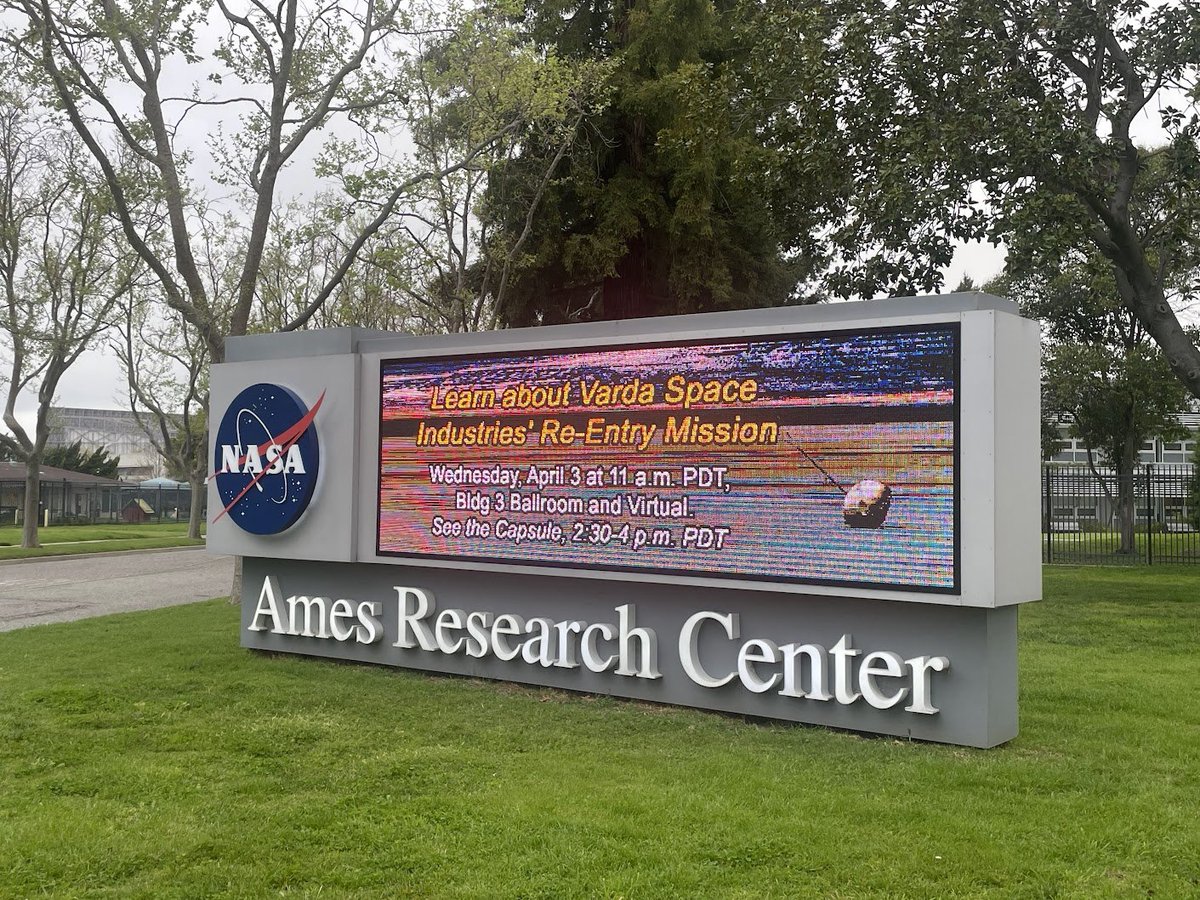 I remember going to AMES when I was 19 to watch the Curiosity Rover Landing I was in awe of their facility, and the audacity of the 'Six Minutes of Terror' and the 'sky crane' Now, a decade later, Varda's capsule shows up on the entrance jumbotron. How cool.