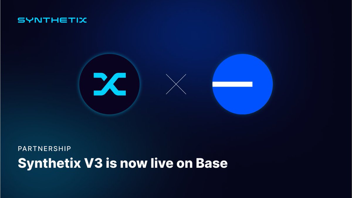 Synthetix V3 is now live on Base, allowing users to provide liquidity, earn trading fees, and receive LP incentives.

Users can now participate as liquidity providers by supplying USDC collateral to the Spartan Council Pool.

V3 LP app on Base 👇
liquidity.synthetix.eth.limo
