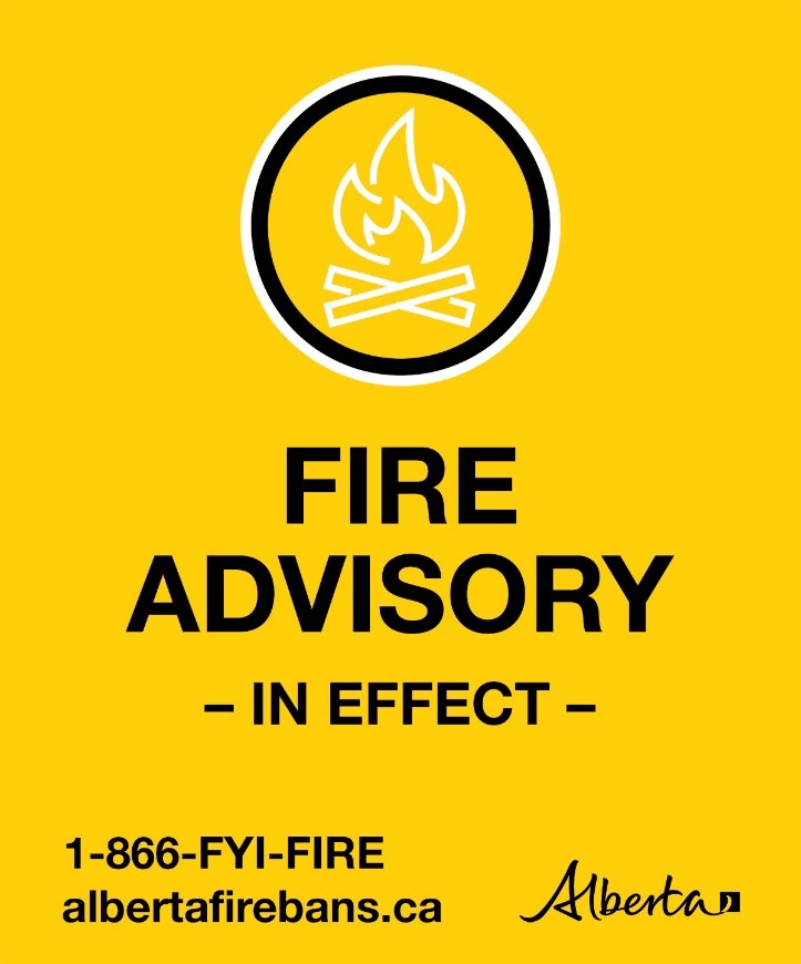 A fire advisory is now in effect for the Whitecourt Forest Area due to dry conditions. This advisory limits which fire permits will be issued. For more information, and to view a map of the advisory boundaries, please visit AlbertaFireBans.ca.