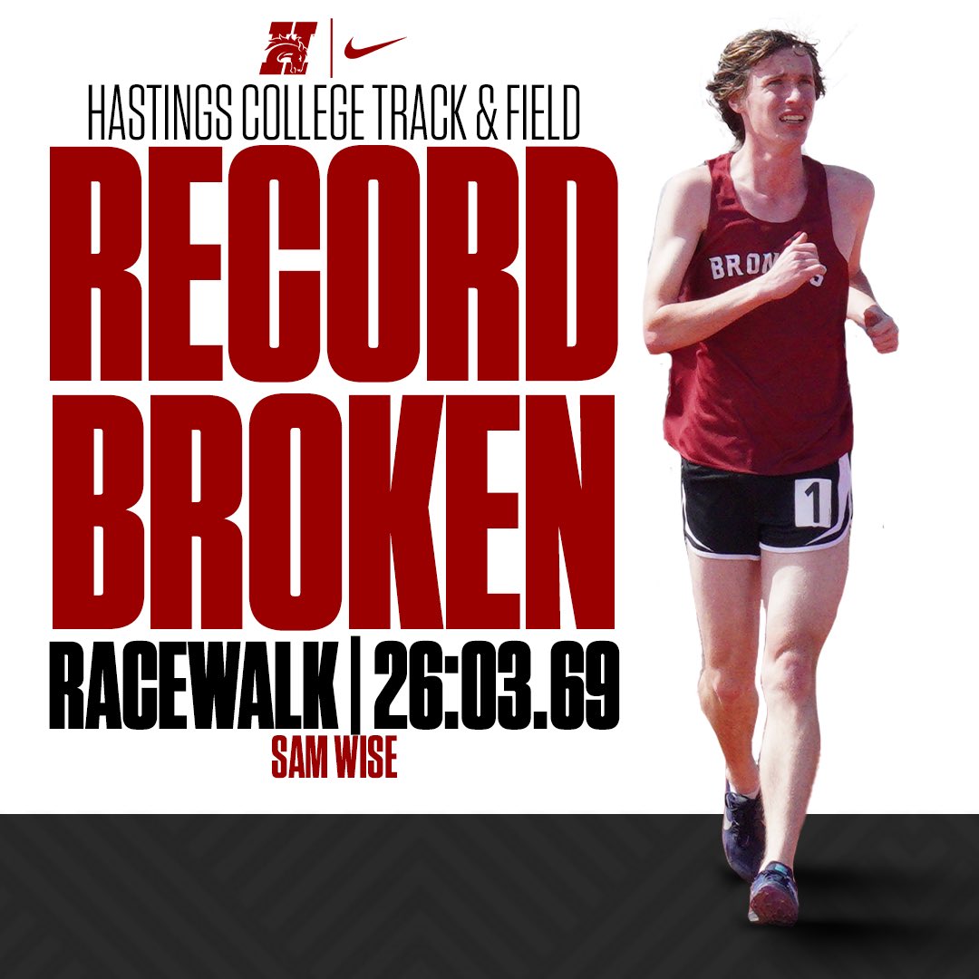❗️RECORD BROKEN❗️ Congratulations to Sam Wise on breaking the school record in the Racewalk!! #GDTBAB