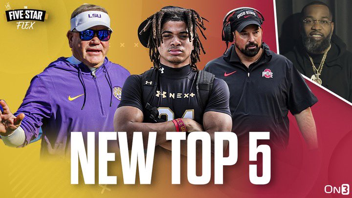 Todays 5️⃣⭐️💪🏾: Top Safety Faheem Delane @faheemdelane ANNOUNCED HIS NEW TOP 5 &: 🗣️:Growing up in a football fam 🗣️:The brand of 🏈 played in the Northeast 🗣️:His brother who plays at Va Tech 🗣️:Ohio State VaTech Maryland LSU & Oregon 🔗 here: shorturl.at/xOTVZ