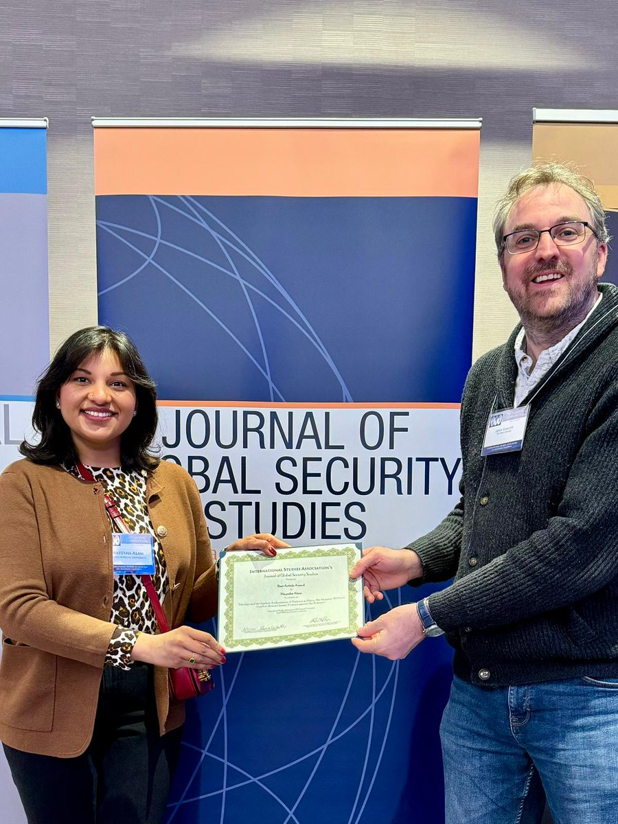 @Journal_of_GSS best paper award #ISA2024 went to twitterless Mayesha Alam and Elisabeth Jean Wood. You can read it here: academic.oup.com/jogss/article-…