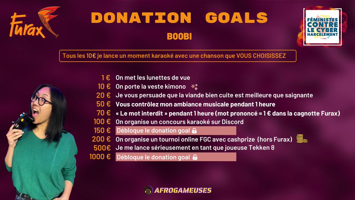 Demain on se donne RDV à <a href="/onestFURAX/">FURAX 🔥</a> 🔥

Ça commence dès 18h00 avec le lancement de l'événement 🚀

En attendant le planning, je vous fais patienter avec mes donations goals ⬇️⬇️