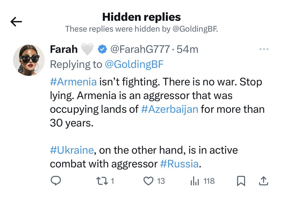 Far-right @GoldingBF, a former convict under terrorism law in the UK, and Putin’s British mouthpiece, blocked me for exposing his lies and hid my reply out of fear of the truth. What a sissy. #Azerbaijan #Armenia #Ukraine #Russia