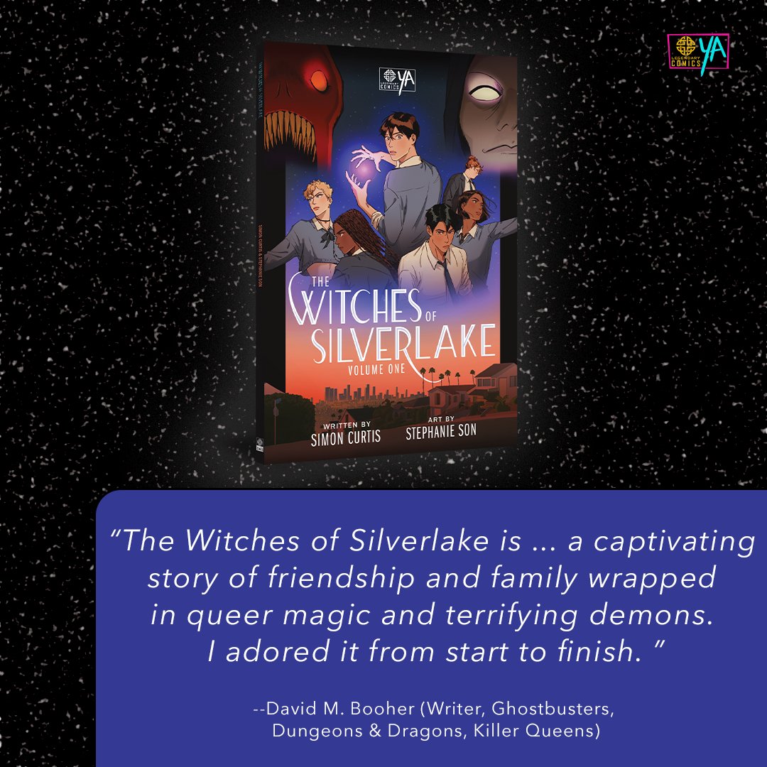 Writers like @davidbooher are loving THE WITCHES OF SILVERLAKE VOLUME ONE! Dive into the magical world filled with witches and demons with Elliot and his friends and pre-order your copy today wherever books are sold! @simoncurtis @_mohtz