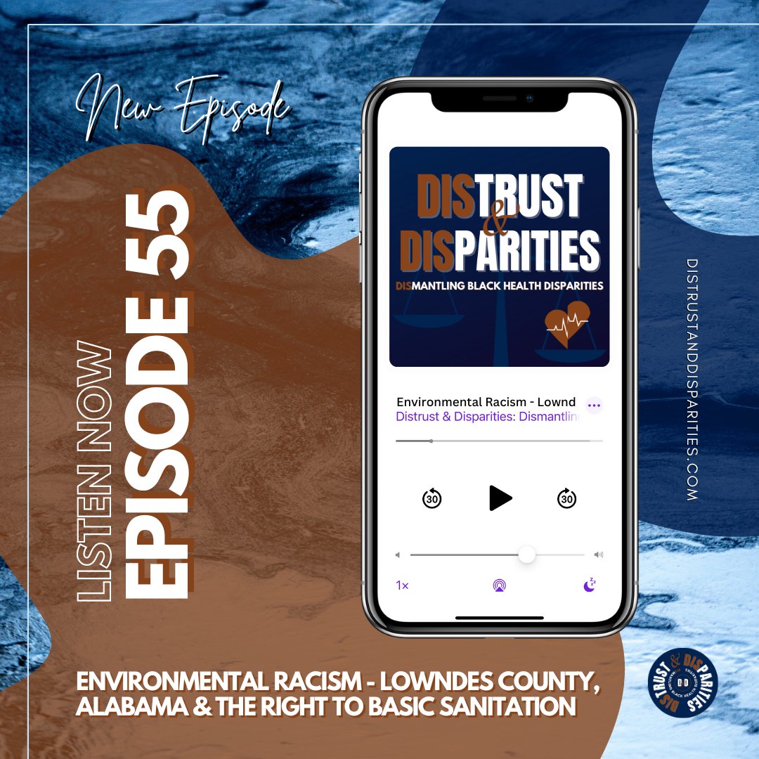 In EP55 we discuss the sewage crisis in Lowndes County, AL & we highlight @CathFlowers, an environmental and climate justice activist working to address the inadequate waste and water sanitation infrastructures in rural communities in the U.S. Listen now! distrustanddisparities.com/episodes