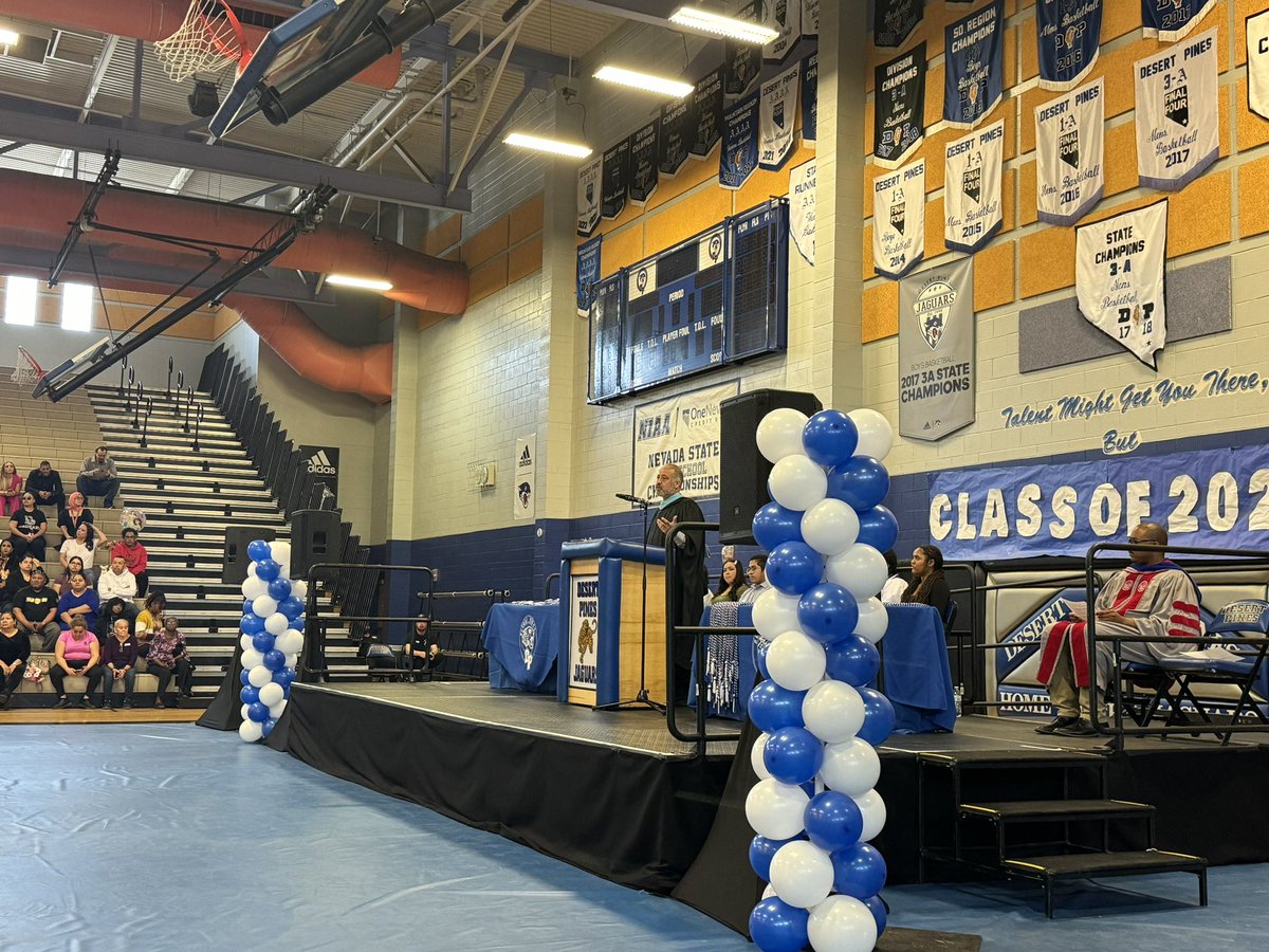 Thank you <a href="/DPHS_Jags/">Desert Pines HS</a> for inviting me to celebrate your AMAZING students! Kudos to Principal <a href="/isaac_stein/">Isaac Stein</a> and his dynamic team for an inspiring Half Cap Ceremony! 🙌🏾🎓#stayfocused #dreambig <a href="/ClarkCountySch/">CCSD</a>